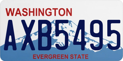 WA license plate AXB5495