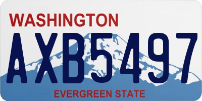 WA license plate AXB5497