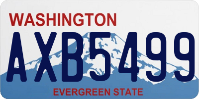 WA license plate AXB5499