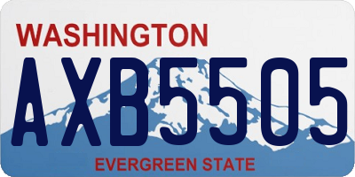 WA license plate AXB5505