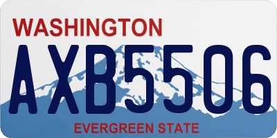 WA license plate AXB5506