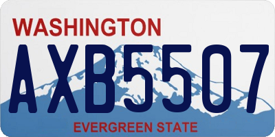 WA license plate AXB5507