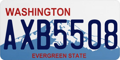 WA license plate AXB5508