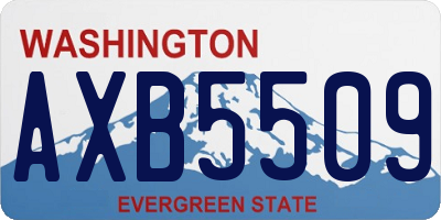WA license plate AXB5509