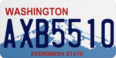WA license plate AXB5510