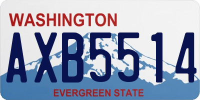 WA license plate AXB5514