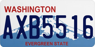 WA license plate AXB5516