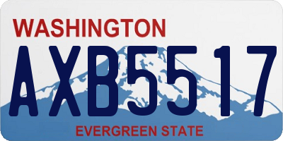 WA license plate AXB5517