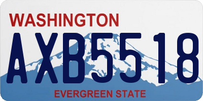 WA license plate AXB5518