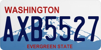 WA license plate AXB5527