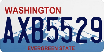 WA license plate AXB5529