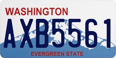 WA license plate AXB5561