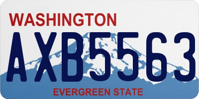 WA license plate AXB5563