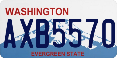 WA license plate AXB5570