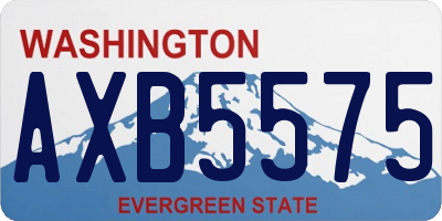 WA license plate AXB5575