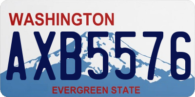 WA license plate AXB5576