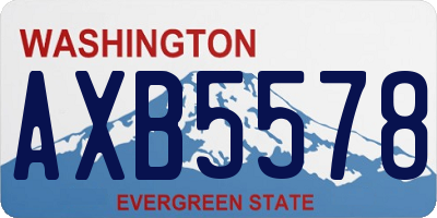 WA license plate AXB5578