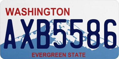 WA license plate AXB5586
