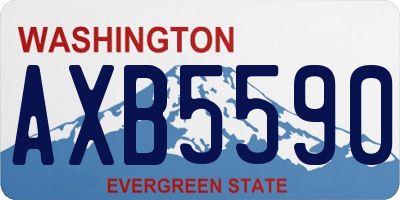 WA license plate AXB5590