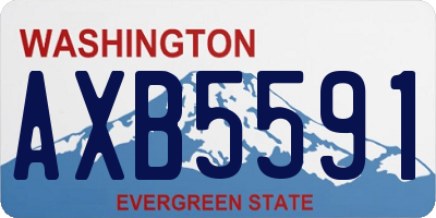 WA license plate AXB5591