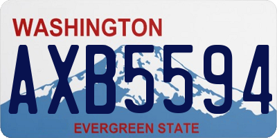 WA license plate AXB5594