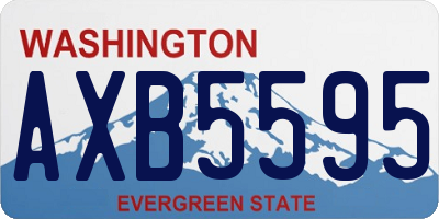 WA license plate AXB5595