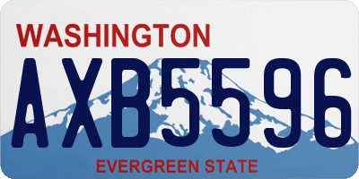 WA license plate AXB5596