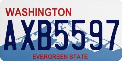 WA license plate AXB5597