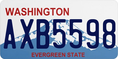 WA license plate AXB5598