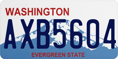 WA license plate AXB5604