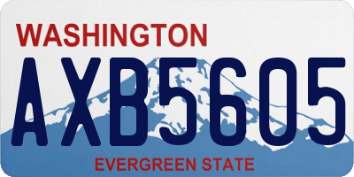 WA license plate AXB5605