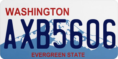 WA license plate AXB5606