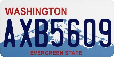 WA license plate AXB5609
