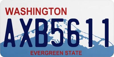 WA license plate AXB5611
