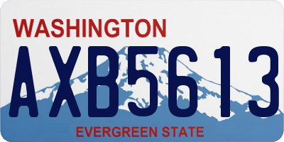 WA license plate AXB5613