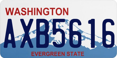 WA license plate AXB5616