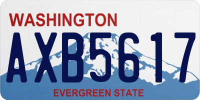 WA license plate AXB5617
