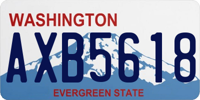 WA license plate AXB5618