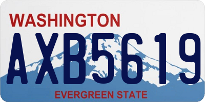 WA license plate AXB5619