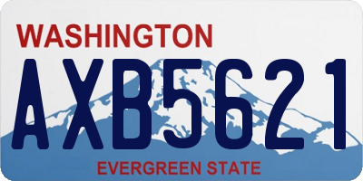 WA license plate AXB5621