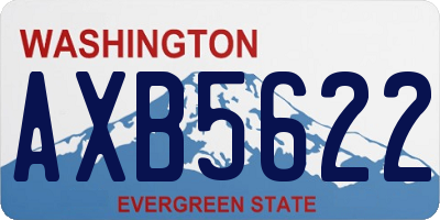 WA license plate AXB5622