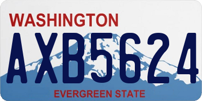 WA license plate AXB5624