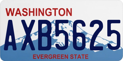 WA license plate AXB5625