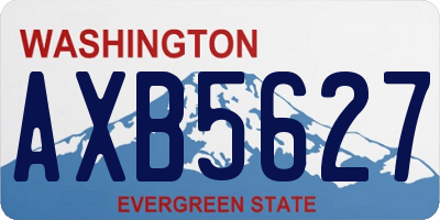 WA license plate AXB5627