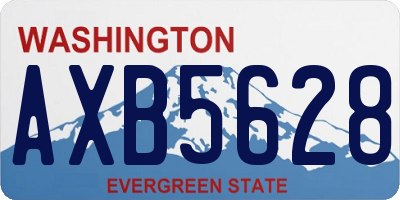 WA license plate AXB5628