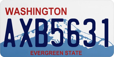 WA license plate AXB5631