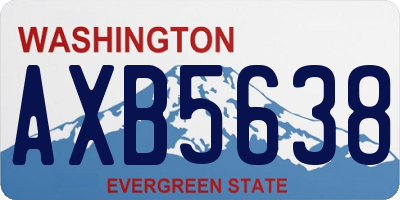 WA license plate AXB5638