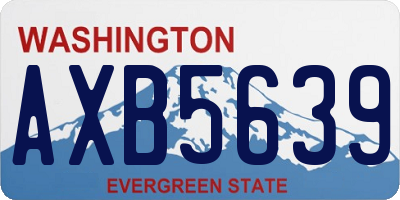 WA license plate AXB5639