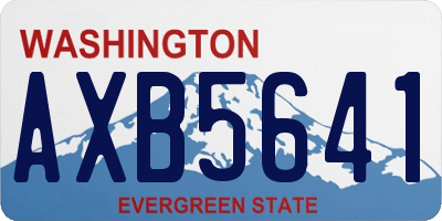 WA license plate AXB5641