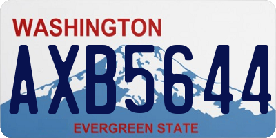 WA license plate AXB5644